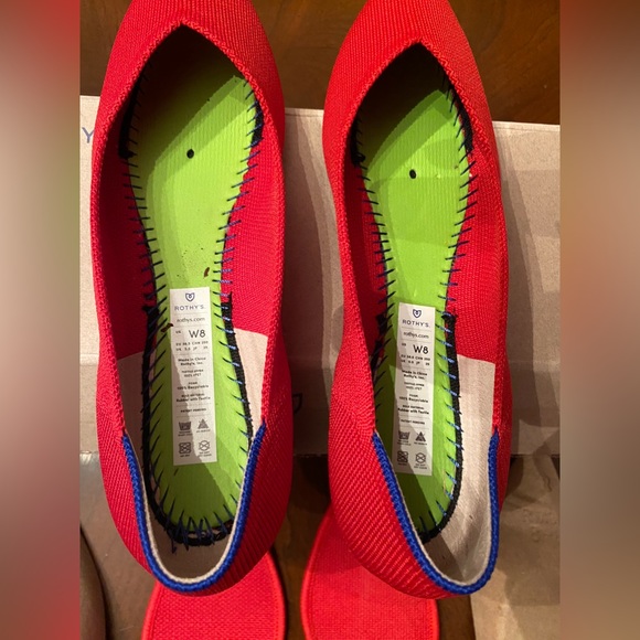 EUC Rothy's Bright Red Points size 8 - Picture 6 of 7